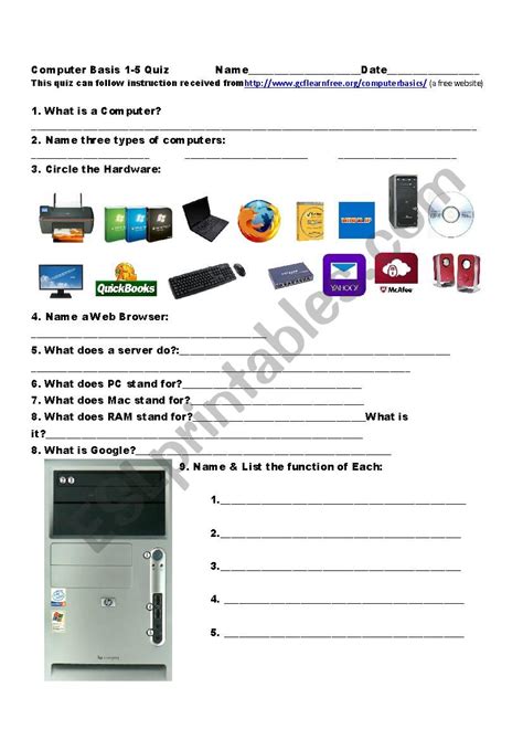 the metal and plastic box that contains the main components|Computer Basics Quiz Review Flashcards .